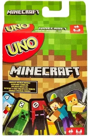 UNO Minecraft Card Game – Fun Colour & Number Matching Game for Kids, Friends, and Family