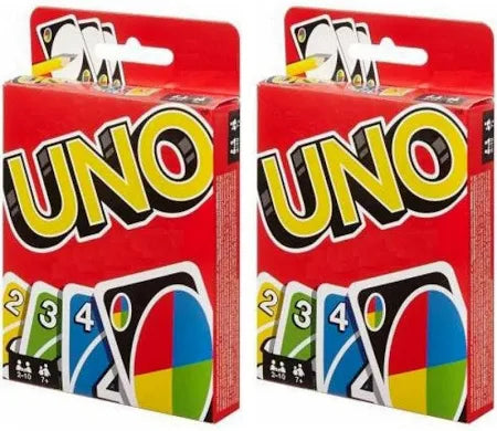 UNO Playing Cards Game (Multicolor) – Pack of 2 | 108 Cards Each | Family Fun Colour & Number Matching Game